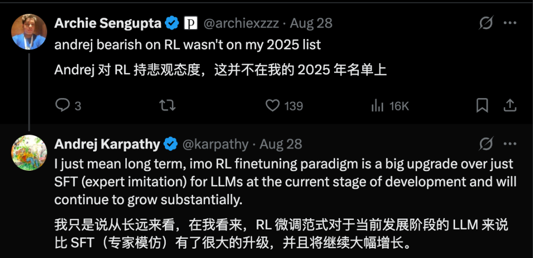 Andrej Karpathy再次看衰强化学习:奖励函数非常可疑,RL环境才是最重要的插图 Andrej Karpathy再次看衰强化学习:奖励函数非常可疑,RL环境才是最重要的插图