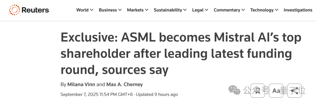 光刻机巨头ASML,108亿控股了一家大模型公司插图 光刻机巨头ASML,108亿控股了一家大模型公司插图