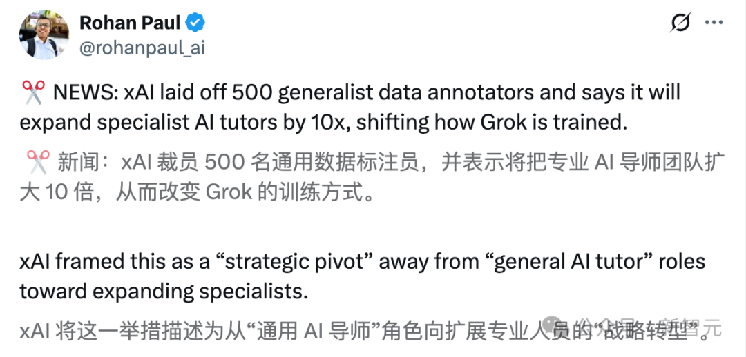 马斯克深夜挥刀,Grok幕后员工1/3失业!谷歌AI靠人肉堆起,血汗工厂曝光插图 马斯克深夜挥刀,Grok幕后员工1/3失业!谷歌AI靠人肉堆起,血汗工厂曝光插图