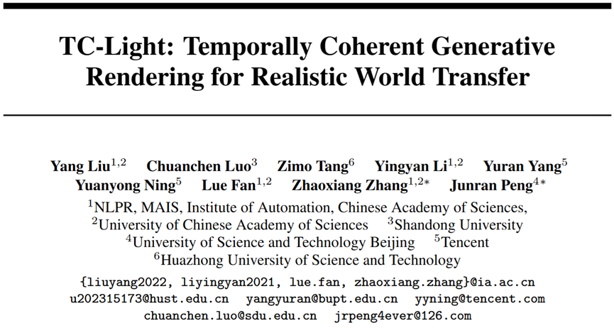 NeurIPS 2025 | 面向具身场景的生成式渲染器TC-Light来了,代码已开源插图1 NeurIPS 2025 | 面向具身场景的生成式渲染器TC-Light来了,代码已开源插图1