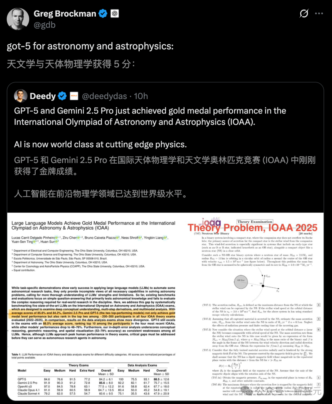 永别了,人类冠军!AI横扫天文奥赛,GPT-5得分远超金牌选手2.7倍插图 永别了,人类冠军!AI横扫天文奥赛,GPT-5得分远超金牌选手2.7倍插图