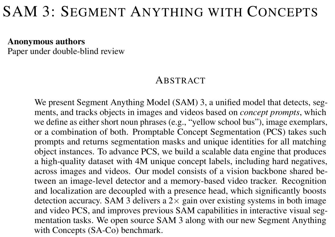 ICLR 2026惊现SAM 3，分割一切的下一步：让模型理解「概念」插图