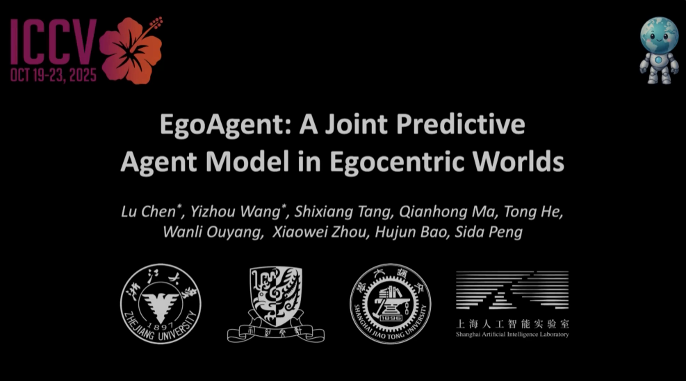 ICCV 2025 | 浙大、港中文等提出EgoAgent:第一人称感知-行动-预测一体化智能体插图1 ICCV 2025 | 浙大、港中文等提出EgoAgent:第一人称感知-行动-预测一体化智能体插图1