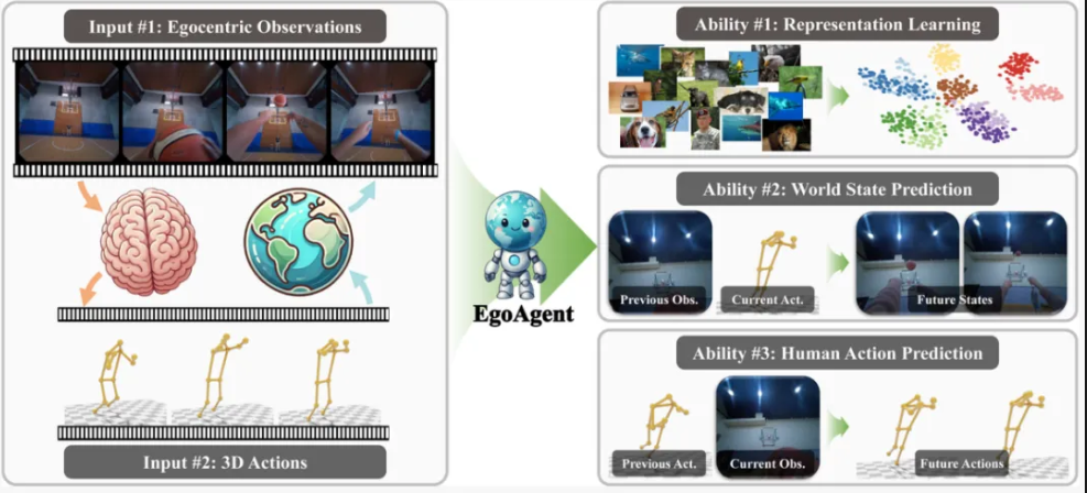 ICCV 2025 | 浙大、港中文等提出EgoAgent:第一人称感知-行动-预测一体化智能体插图2 ICCV 2025 | 浙大、港中文等提出EgoAgent:第一人称感知-行动-预测一体化智能体插图2
