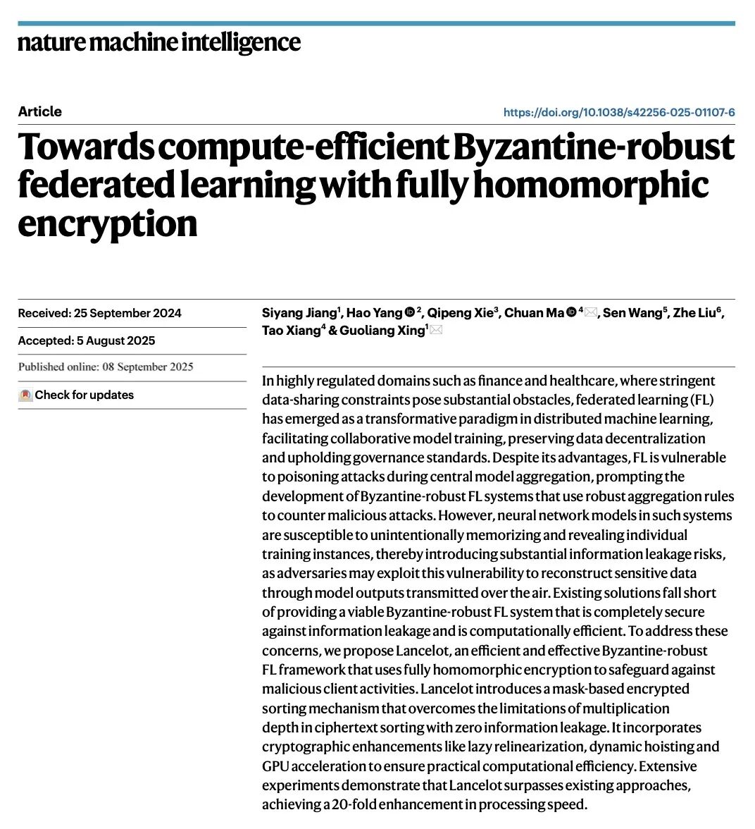 突破FHE瓶颈,Lancelot架构实现加密状态下的鲁棒聚合计算,兼顾「隐私保护」与「鲁棒性」插图 突破FHE瓶颈,Lancelot架构实现加密状态下的鲁棒聚合计算,兼顾「隐私保护」与「鲁棒性」插图