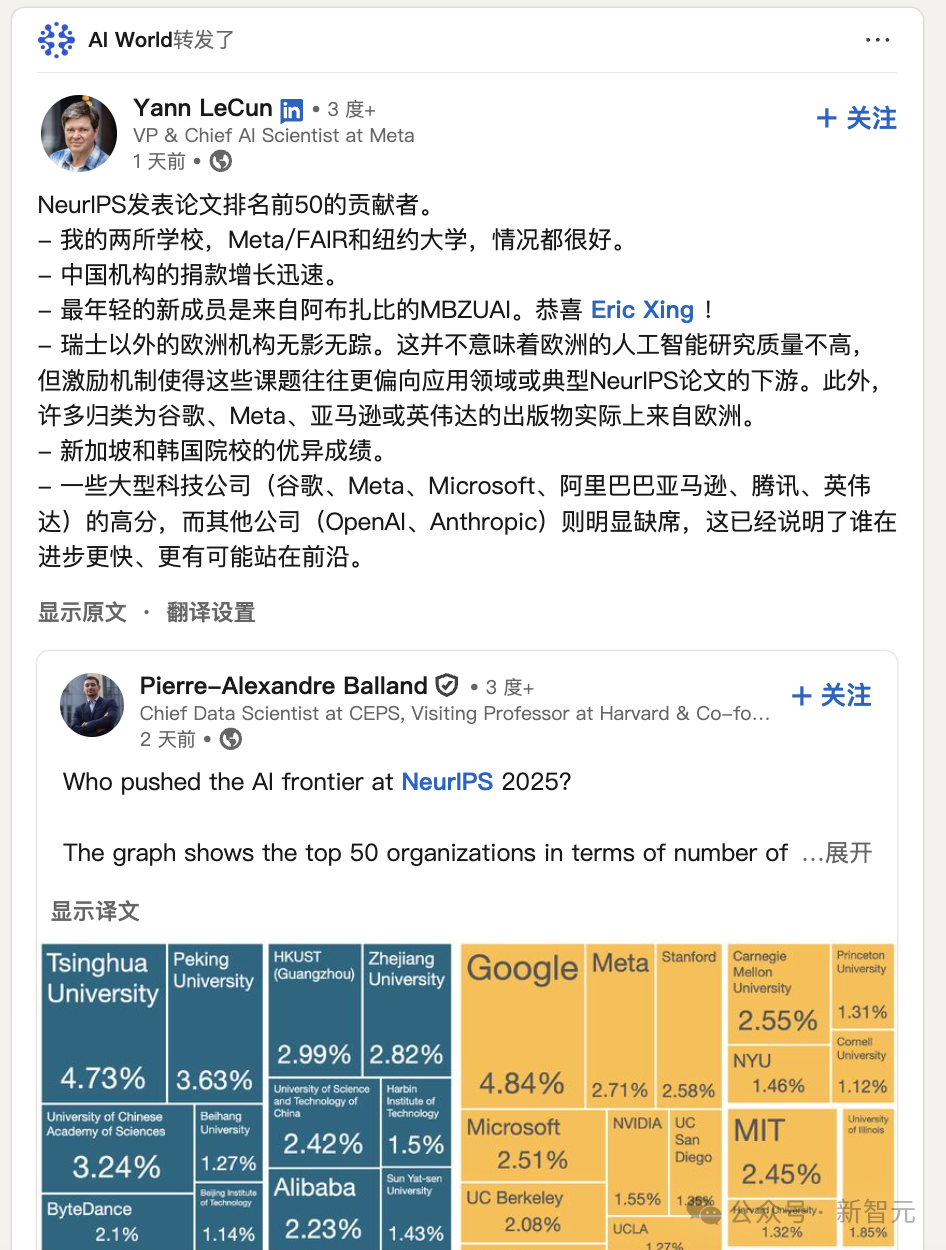 清华紧逼谷歌，AI顶会NeurIPS论文数第二！中国占半壁江山（插图3