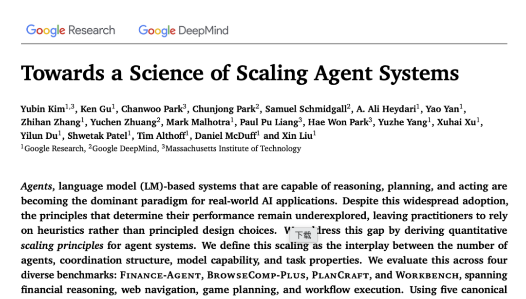 谷歌MIT联手：首个智能体Scaling Law出炉，盲目堆Agent性能暴跌70%（插图